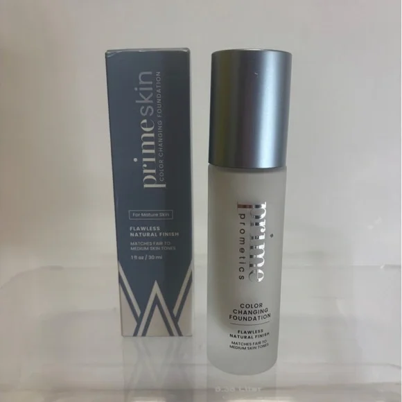 New PrimeSkin Color Changing Foundation, Matches Fair to Medium Skin Tones - Picture 2 of 2